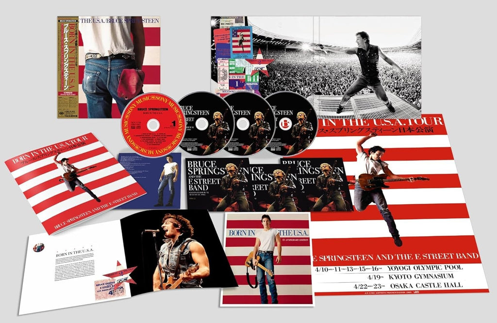 New BRUCE SPRINGSTEEN BORN IN THE USA 40TH 7 INCH EP SIZE SLEEVE JAPAN 4 CD SET