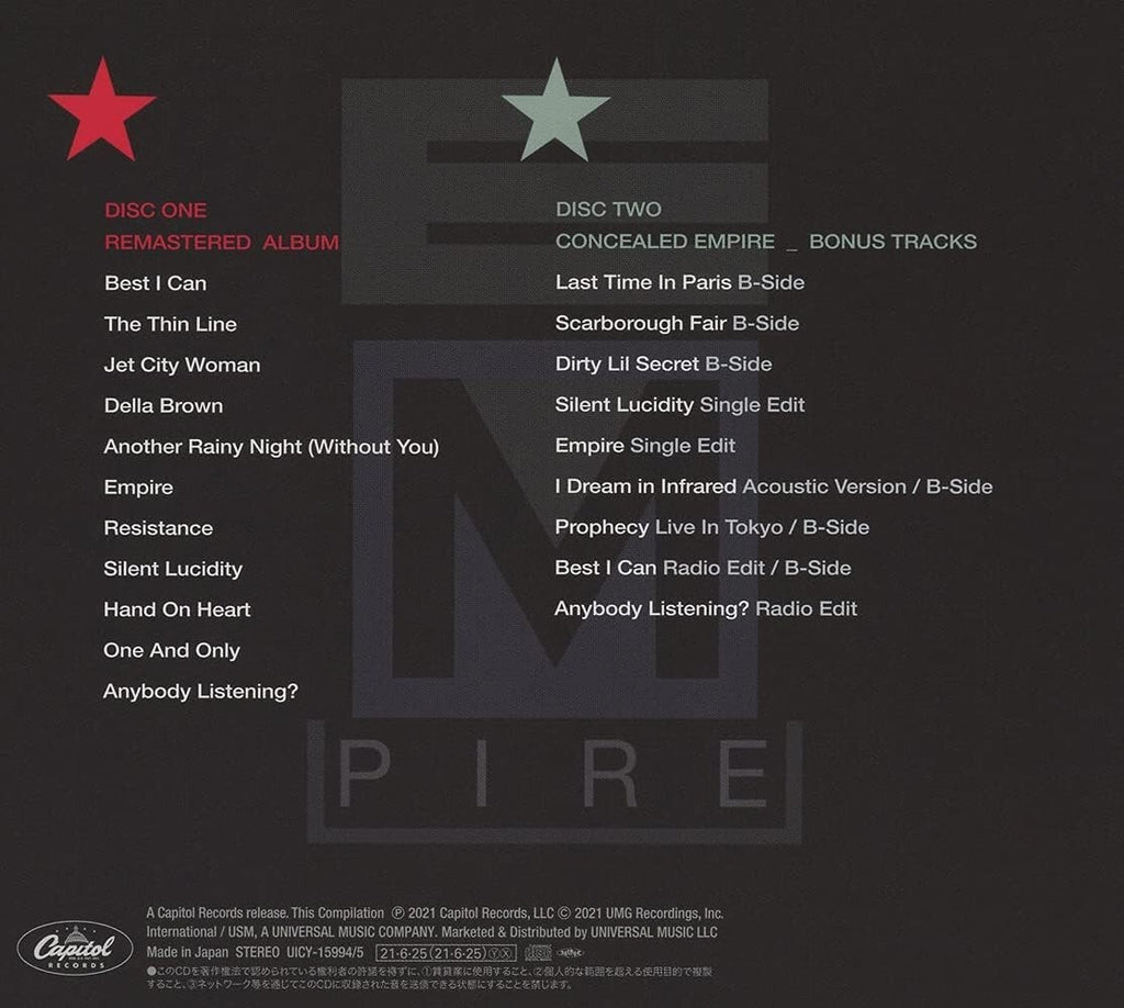 New QUEENSRYCHE Empire SHM 2CD The Mob Slave To The System US Prog/Melodic HM