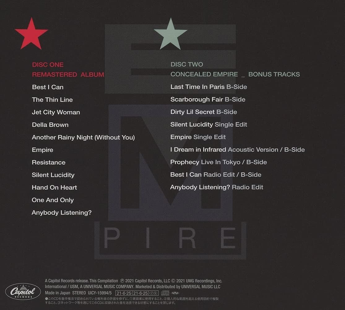 New QUEENSRYCHE Empire SHM 2CD The Mob Slave To The System US Prog/Melodic HM