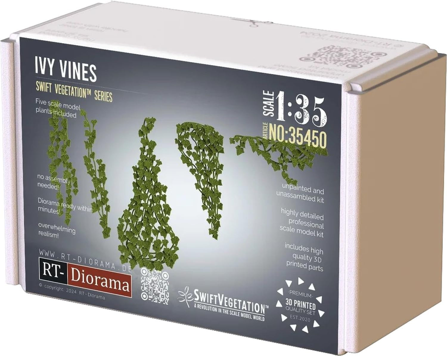 RT Diorama 1/35 Scale Ivy Vines (5 pieces) Diorama Scenery Model Kit NEW