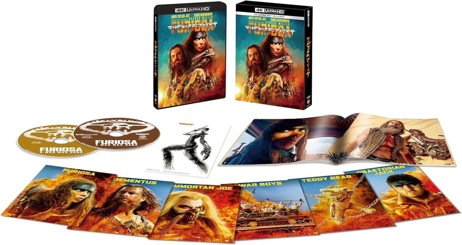 Furiosa A Mad Max Saga 4K ULTRA HD & Blu-ray Set w/ Booklet & Character Card New