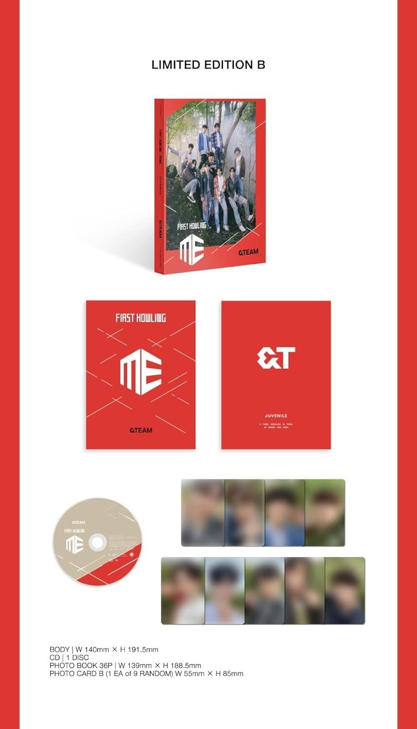 &TEAM First Howling : ME First Limited Edition Type B CD Photo Book Card New