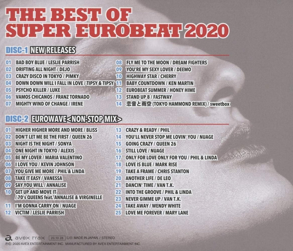 New Avex Trax V.A. The Best Of Super Eurobeat 2020 2 Cd Japan Music 30Th