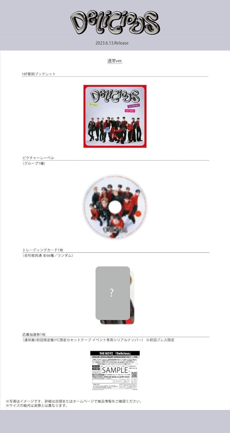 New THE BOYZ Japan 2nd Album Delicious Regular Edition CD UCCS-1334