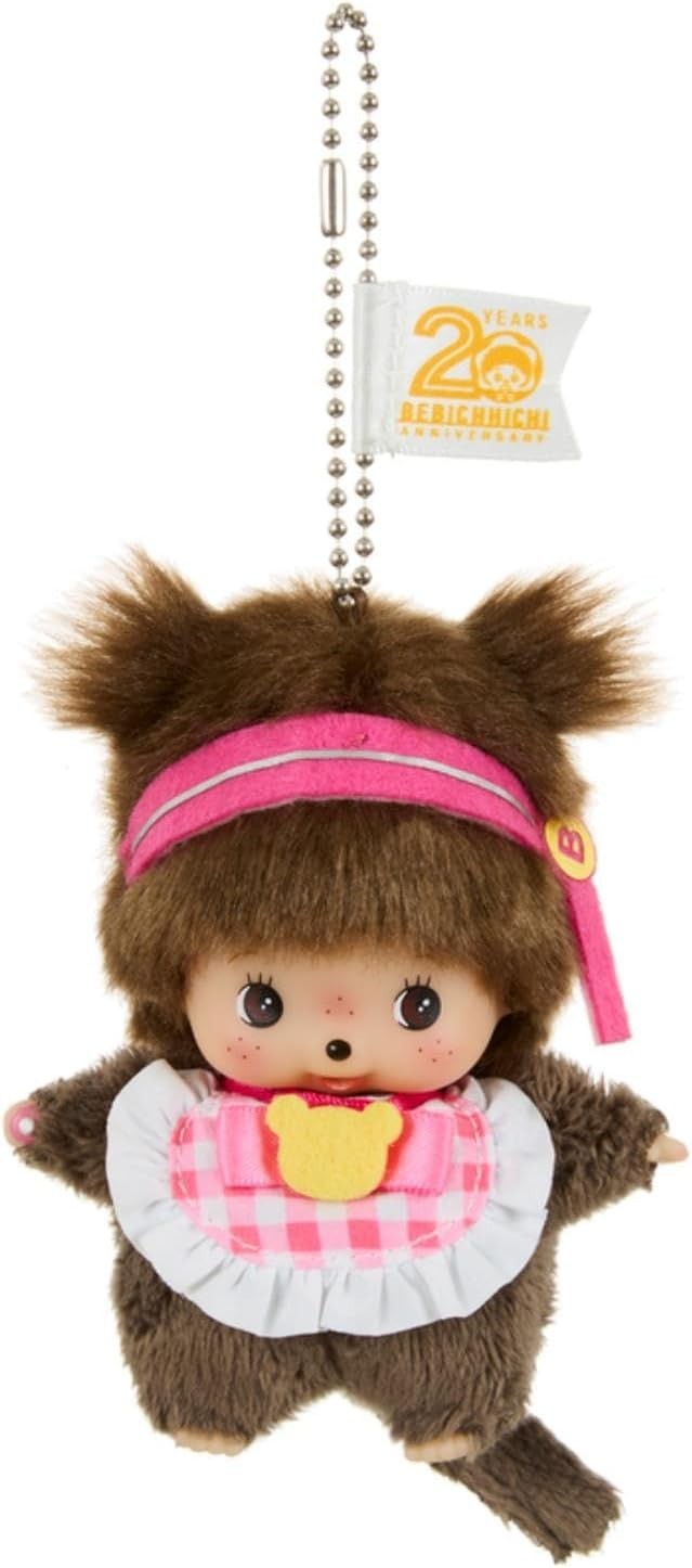 [Sekiguchi] Monchhichi Plush Toy Babychhichi Idol SS Big Face Keychain Girl NEW