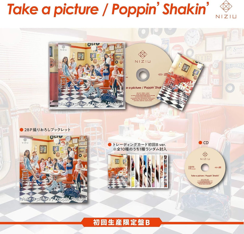 New CD Take a picture/Poppin Shakin (Limited Edition B) Japan NiziU (1 CD)