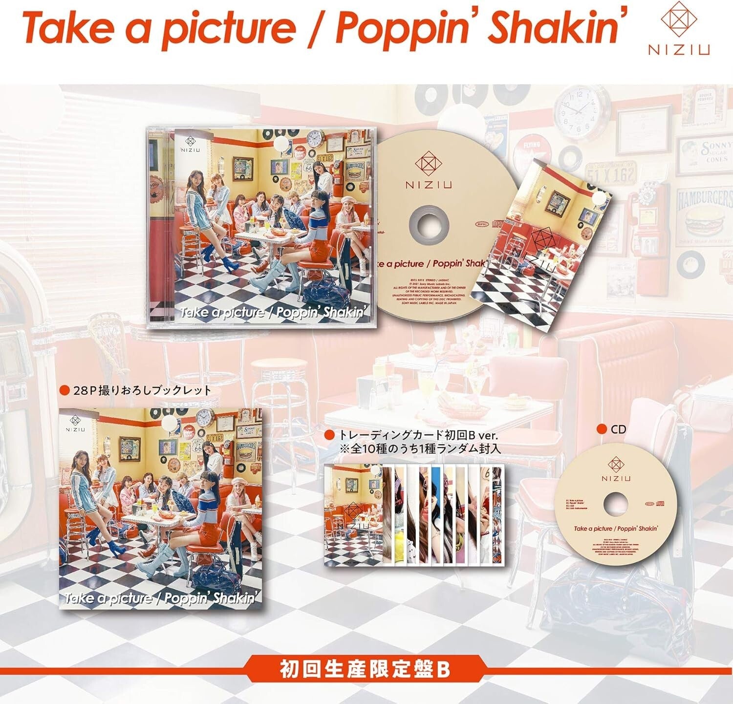 New CD Take a picture/Poppin Shakin (Limited Edition B) Japan NiziU (1 CD)