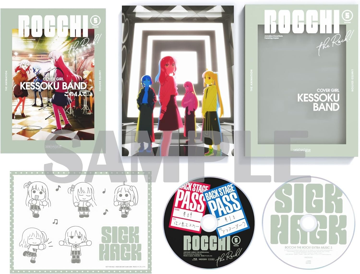 Bocchi the Rock! 5 Limited Edition Blu-ray Cover Girl Kessoku Band New