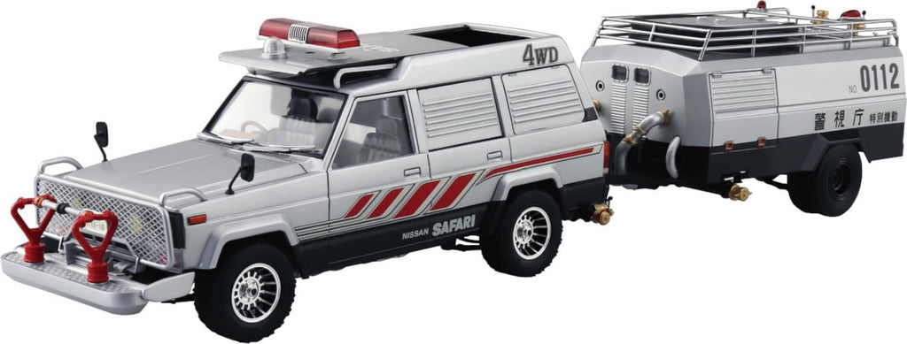 AOSHIMA Seibu Keisatsu No.7 Safari 4WD &amp Tank Truck 1/24 Scale Plastic NEW