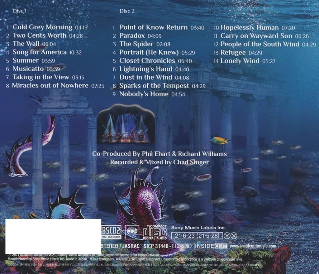 KANSAS Prog. 2CD (BSCD2) Point Of Know Return (Live & Beyond) OBI NEW