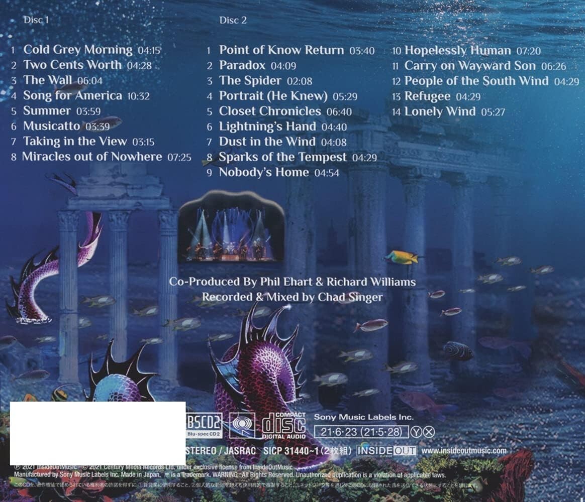 KANSAS Prog. 2CD (BSCD2) Point Of Know Return (Live & Beyond) OBI NEW