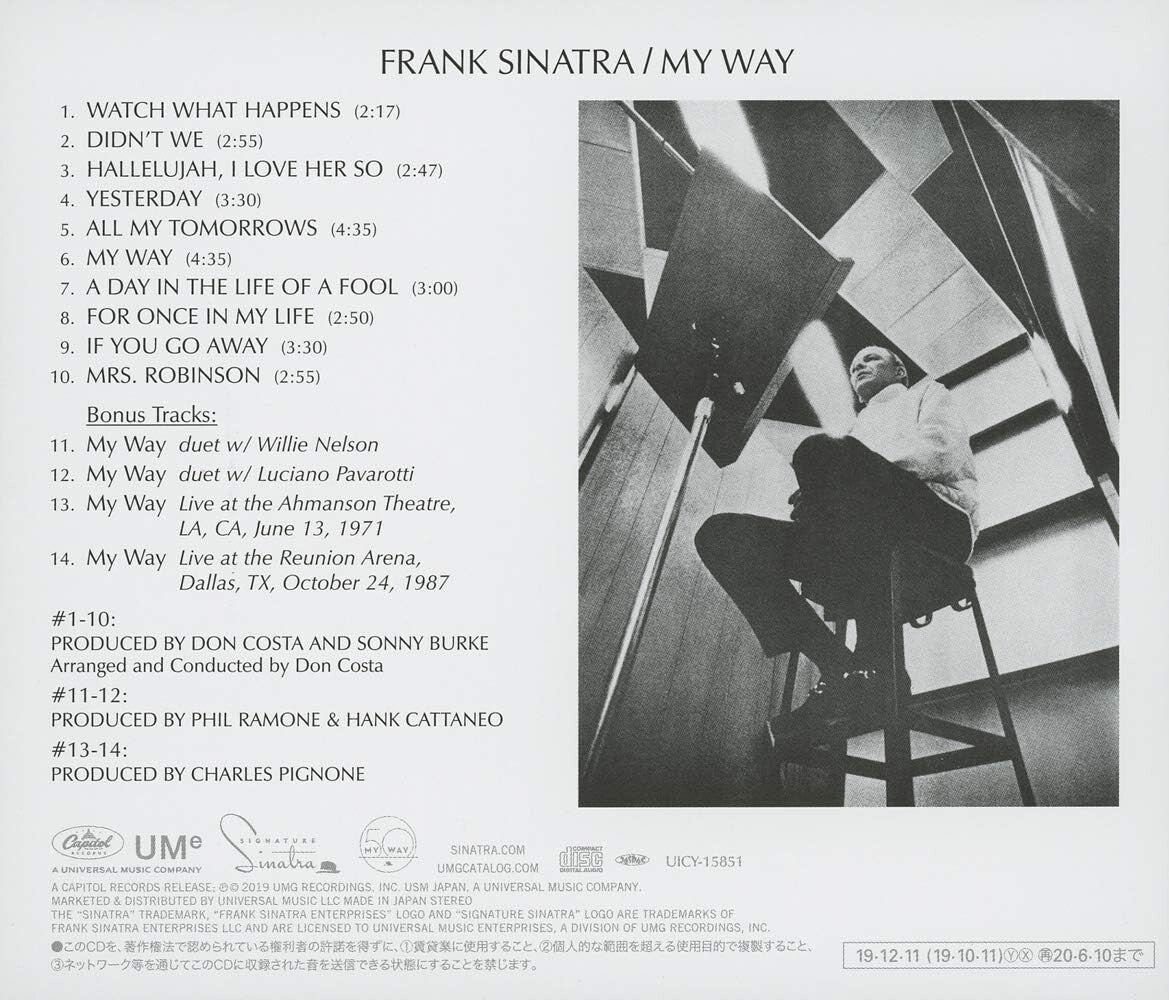 Frank Sinatra My Way (50th Anniversary Edition) Japan Music CD Bonus Track NEW
