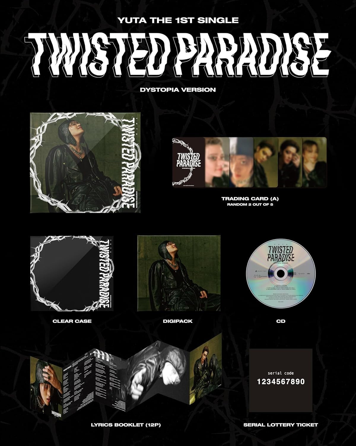 CD NCT 127 YUTA TWISTED PARADISE Dystopia Version Limited Edition 1st Single