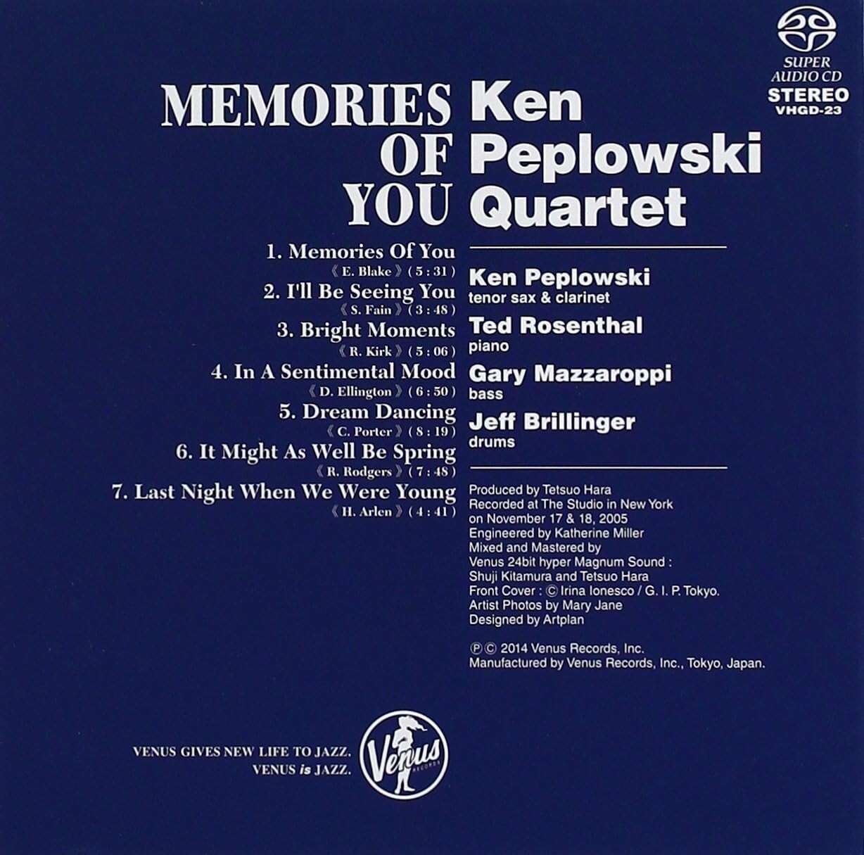 Ken Peplowski Quartet Jazz CD (SACD) Memories Of You Paper Slv Japan NEW