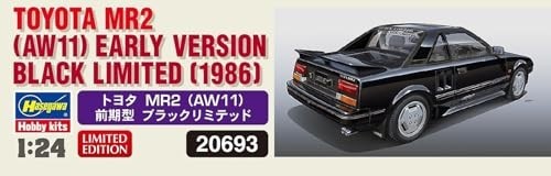 Hasegawa 1/24 Toyota MR2 AW11 Early Model Black Limited Plastic Model 20693 New