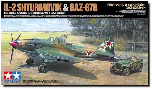Tamiya 25212 Illyushin IL-2 Sturmovik & GAZ-67B Set 1:48 Model Kit New