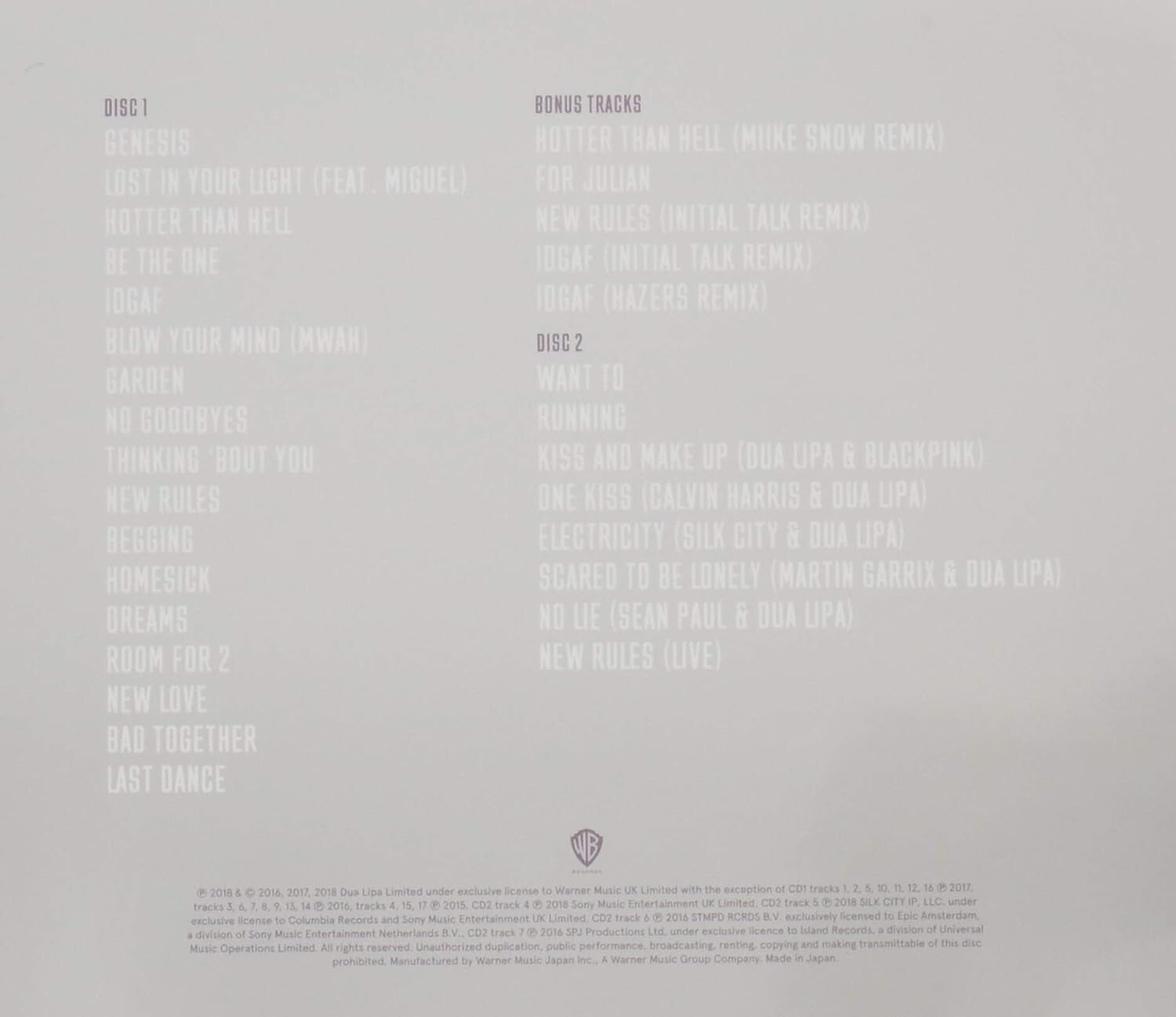 DUA LIPA-DUA LIPA COMPLETE EDITION-CD Reissue Japan NEW