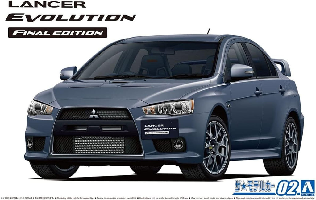 Aoshima Mitsubishi CZ4A Lancer Evolution X Final Edition 15 1:24 Scale NEW