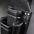 Fujiya Driver and Pliers Holder 2 Tiers Black and Gold Light PU Leather NEW