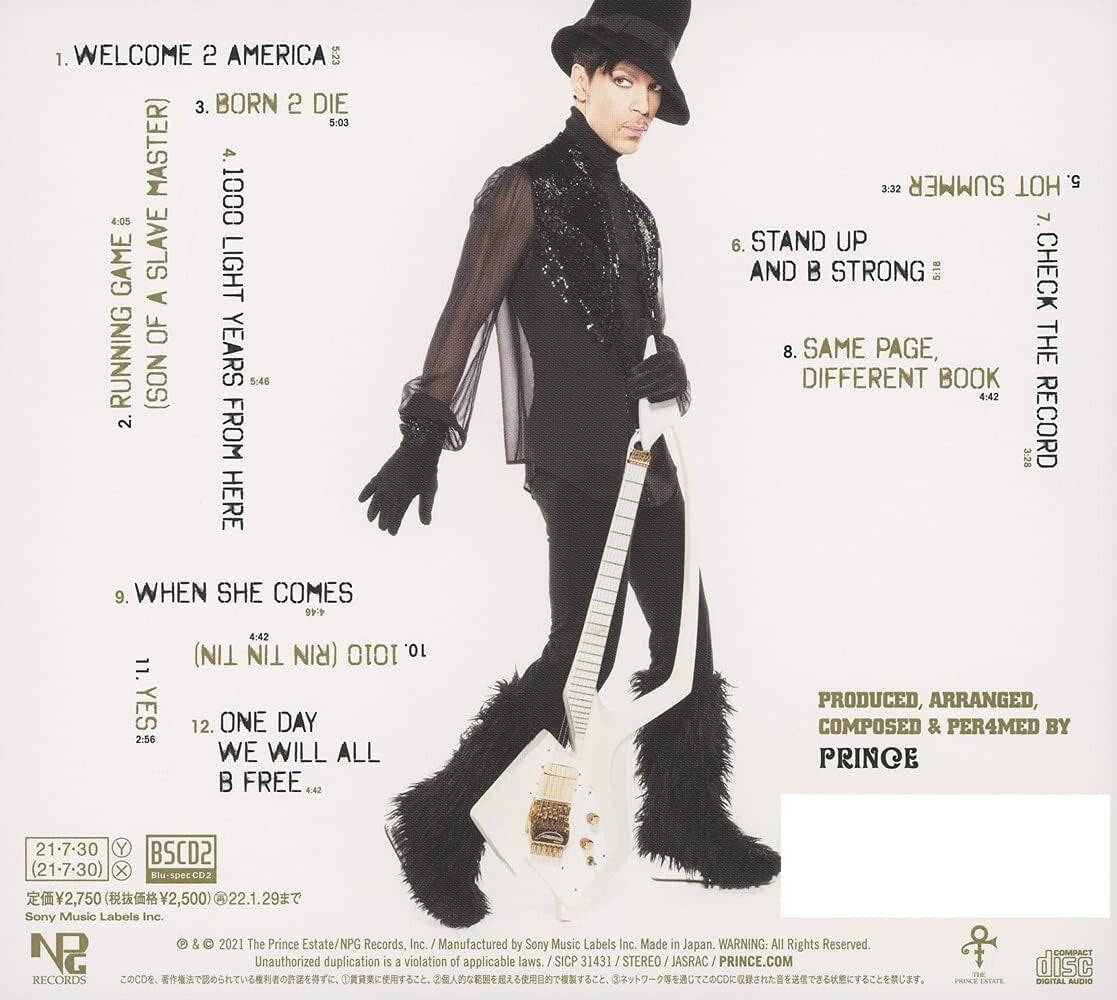 PRINCE WELCOM 2 AMERICA  JAPAN BLU-SPEC CD New