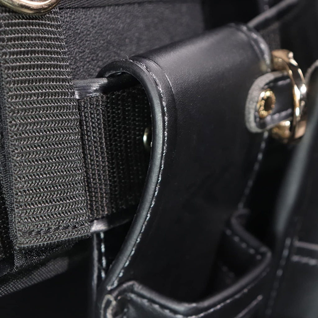 Fujiya Driver and Pliers Holder 2 Tiers Black and Gold Light PU Leather NEW