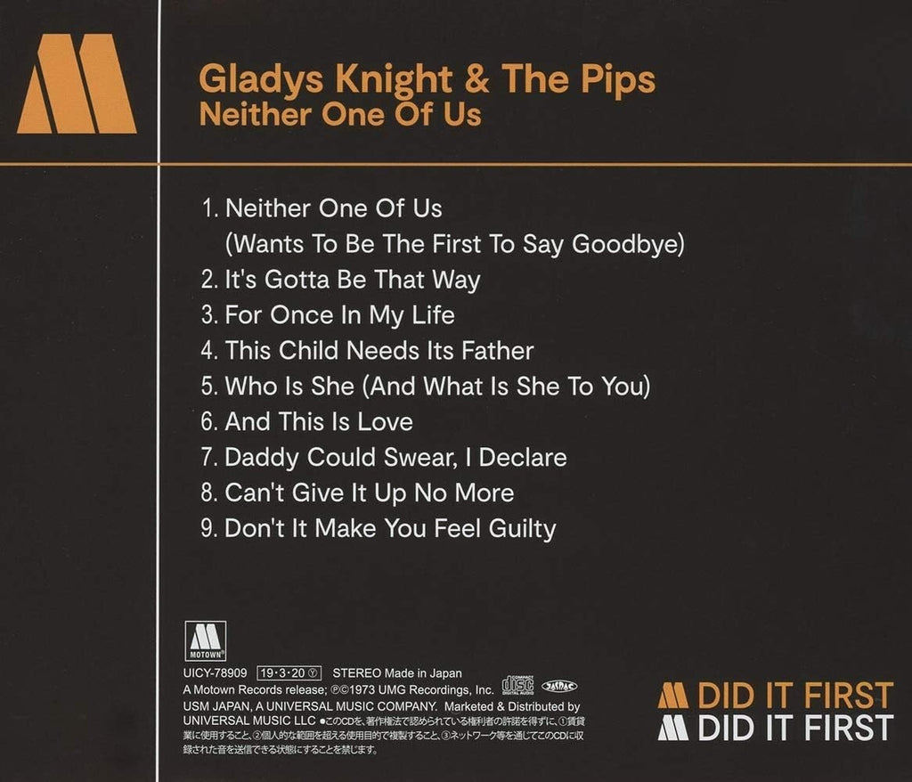 New [CD] Neither One Of Us Limited Edition Gladys Knight & The Pips
