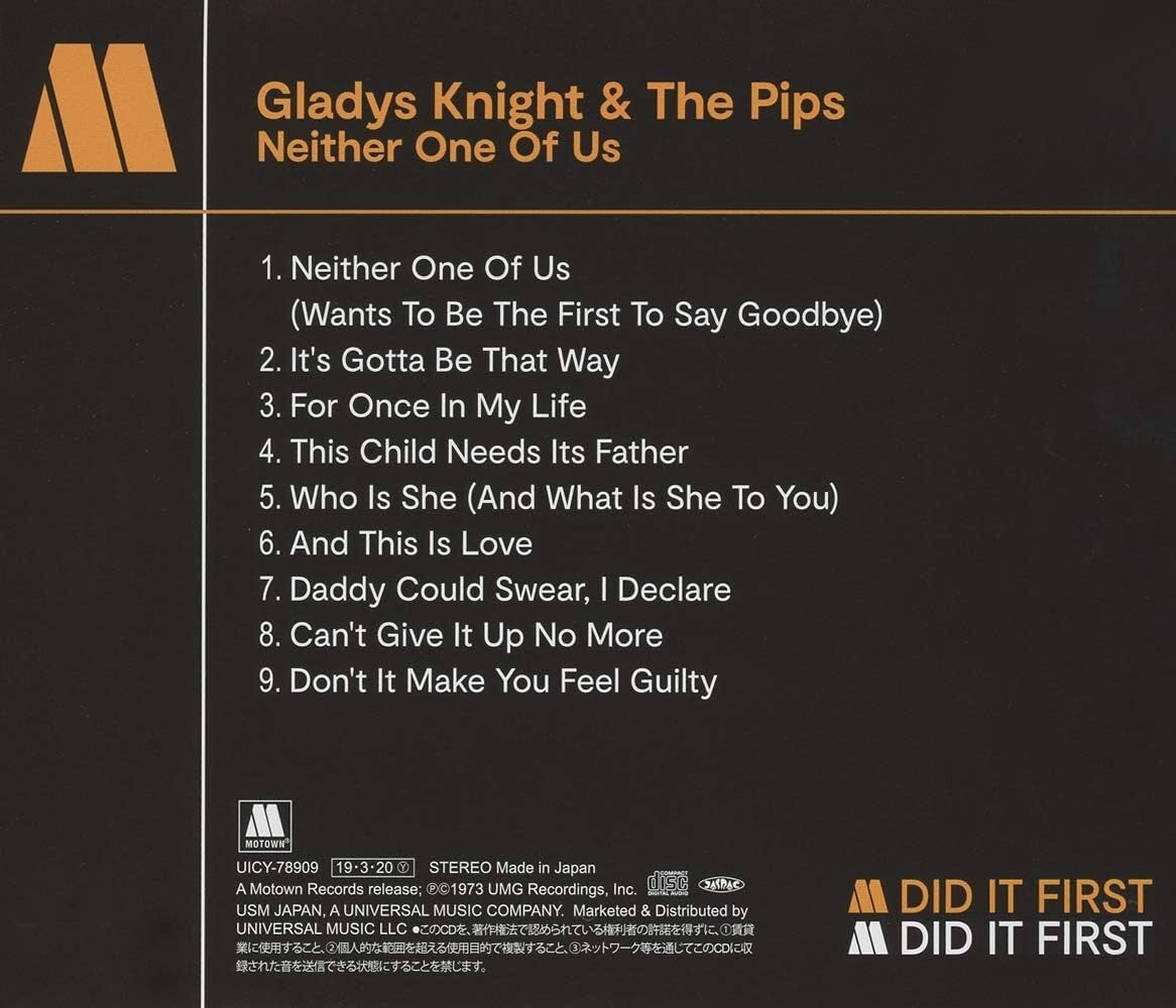 New [CD] Neither One Of Us Limited Edition Gladys Knight & The Pips