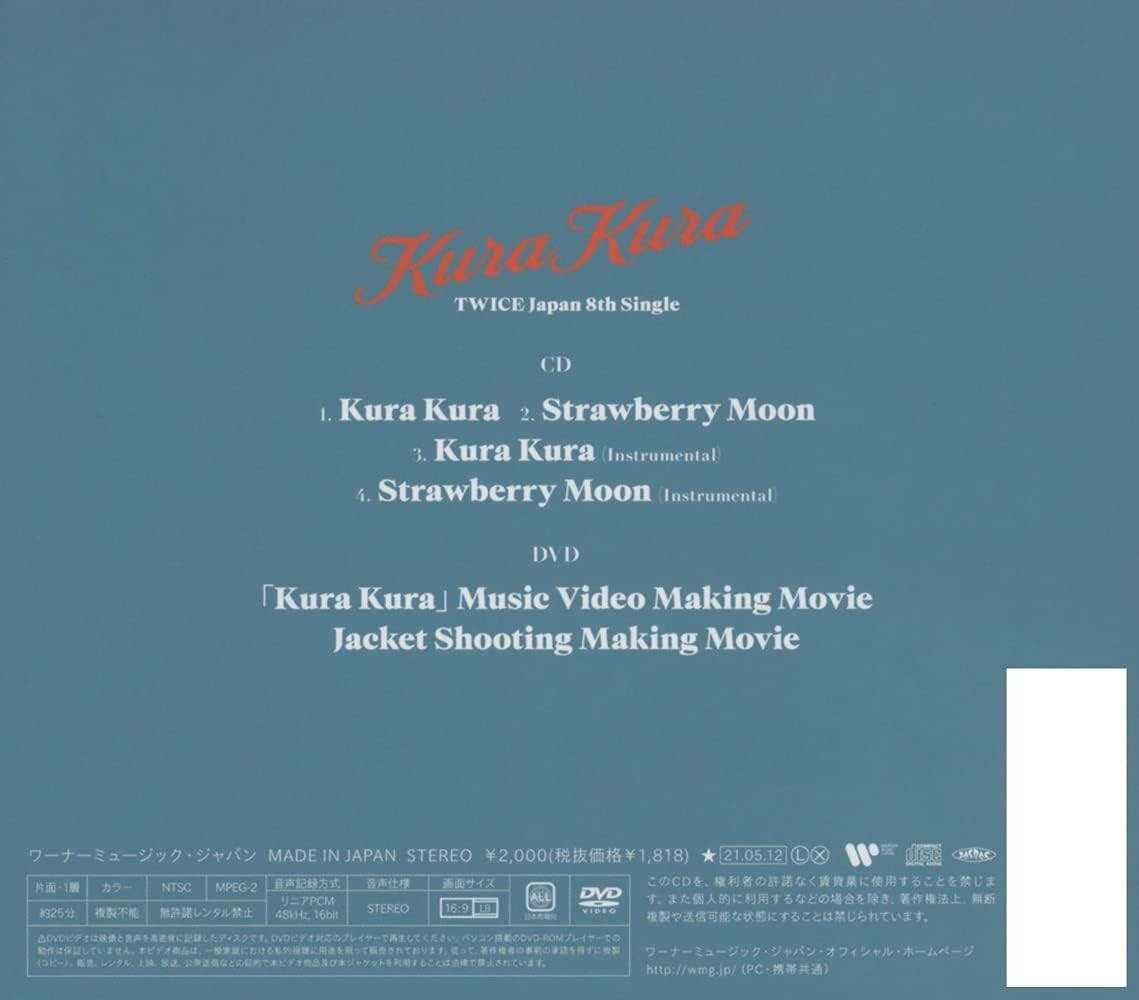 TWICE Kura Kura First Limited Edition Type A CD DVD Booklet Card Japan New