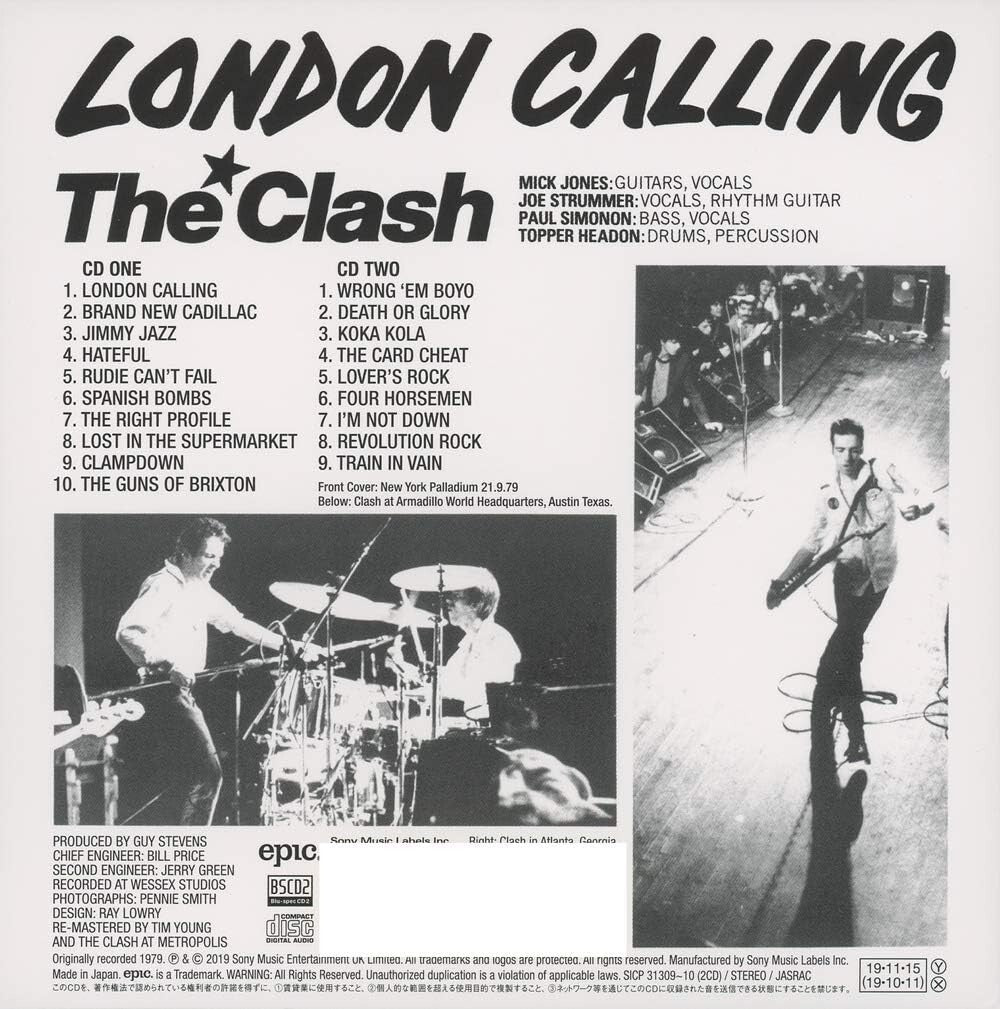 New 2019 THE CLASH LONDON CALLING 40TH JAPAN MINI LP 2 CD