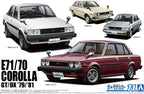 AOSHIMA 1/24 The Model Car Series No. 71 Toyota E71/70 Corolla Sedan GT/DX NEW