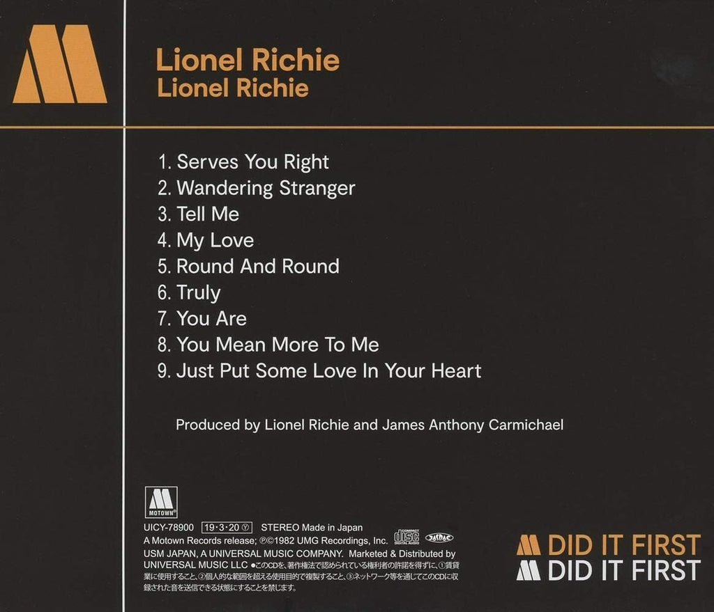 Lionel Richie SEALED BRAND CD Lionel Richie Japan OBI new