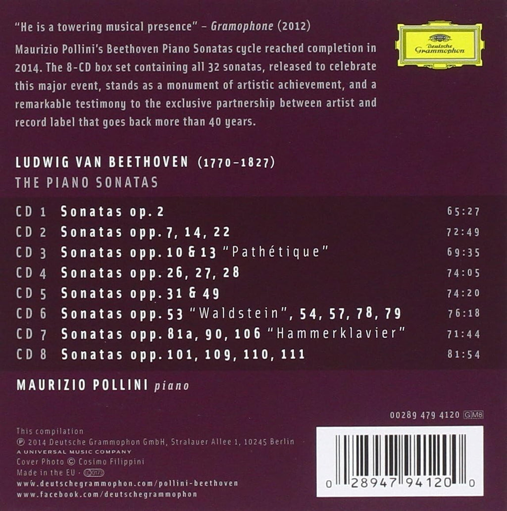 New Maurizio Pollini Piano 8 CD(SHMCD) Beethoven Sonatas BOX OBI Complete