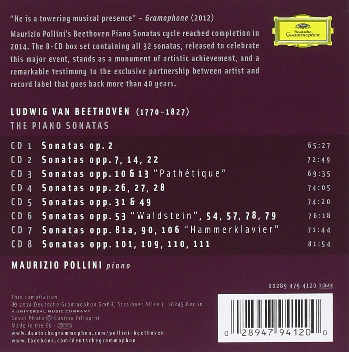 New Maurizio Pollini Piano 8 CD(SHMCD) Beethoven Sonatas BOX OBI Complete