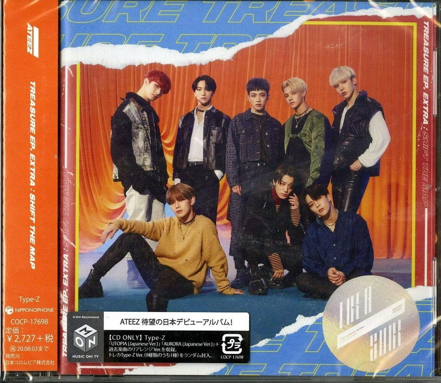 ATEEZ TREASURE EP EXTRA:Shift The Map First Limited Edition Type Z CD+Card new