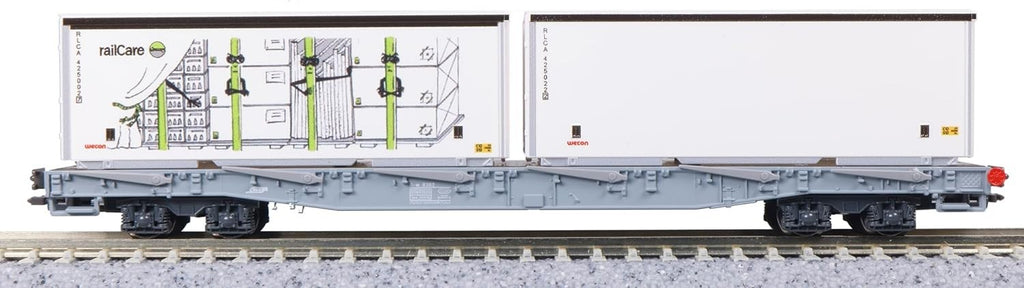 Kato RhB Rw Bogie Stake Wagon Set (4) w/Container Load VI K10-1892 N Gauge NEW