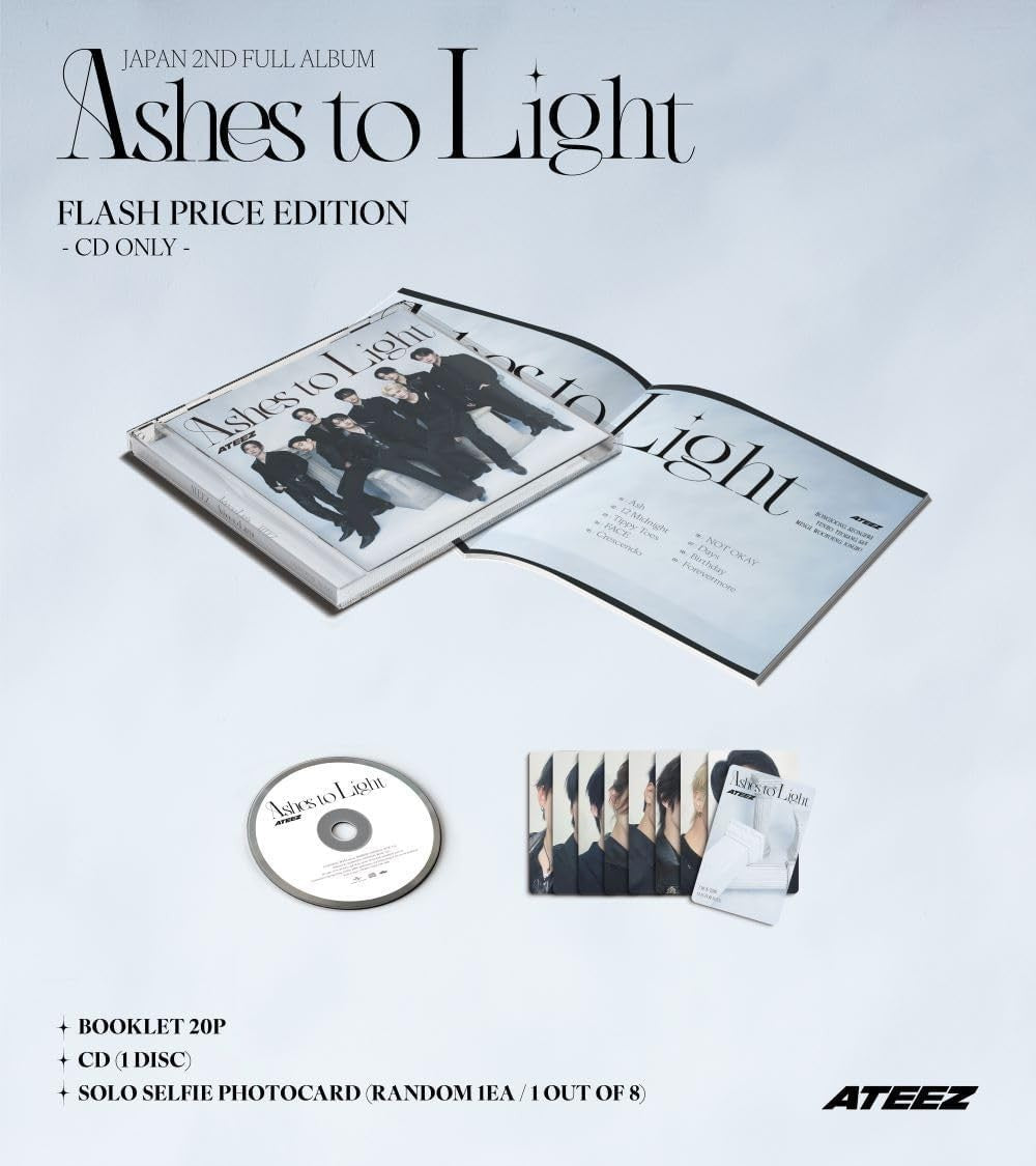 ATEEZ Ashes to Light JAPAN First Press Flash Price Edition CD+PHOTOCARD+BOOKLET