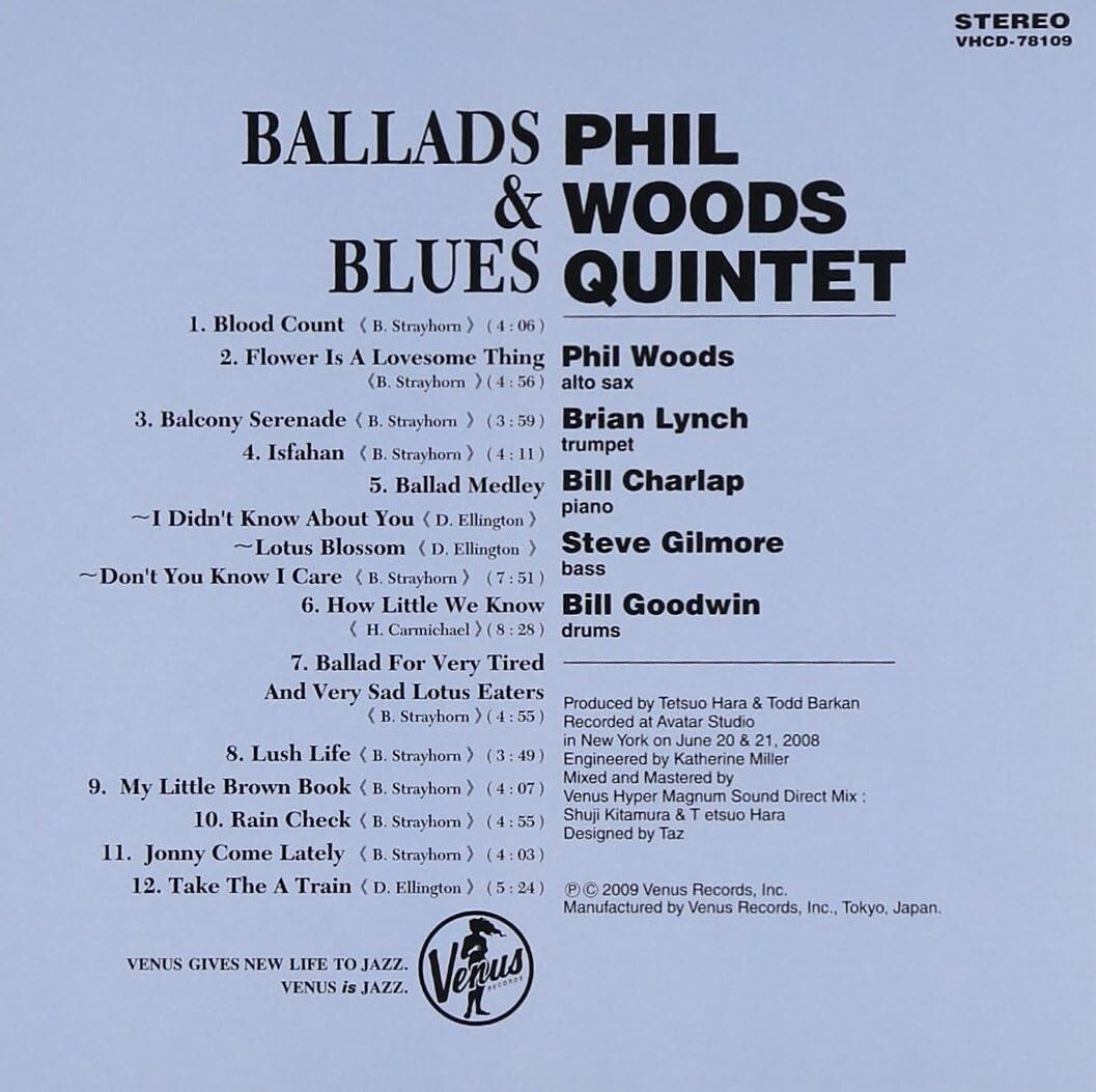 Phil Woods Quintet SEALED NEW CD Ballads & Blues Paper Sleeve Japan New