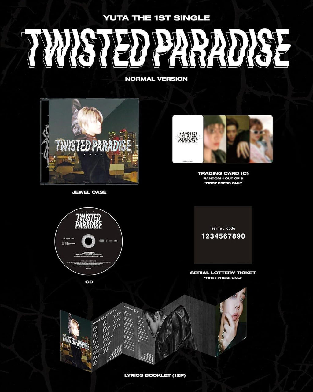 CD NCT 127 YUTA TWISTED PARADISE CD Normal Version 1st Single