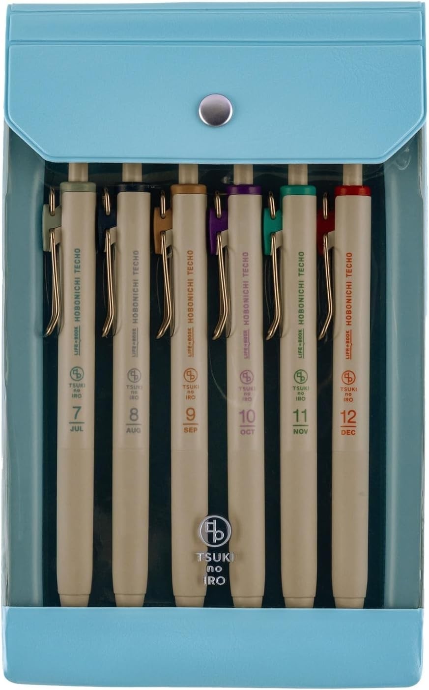 Hobonichi Techo Tsuki No Iro/Uni-Ball One July-December Set With Case And Planne