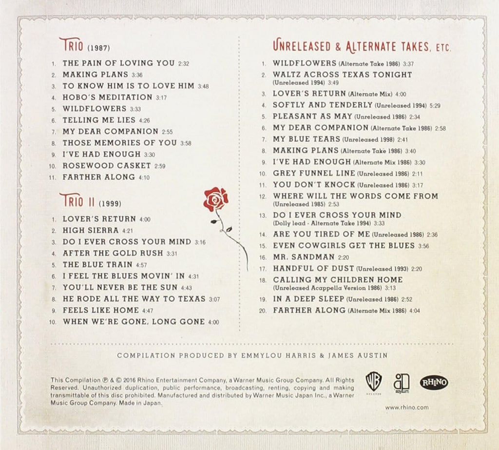 Dolly Parton, Emmylou Harris, Linda Ronstadt The Complete Trio Collection New