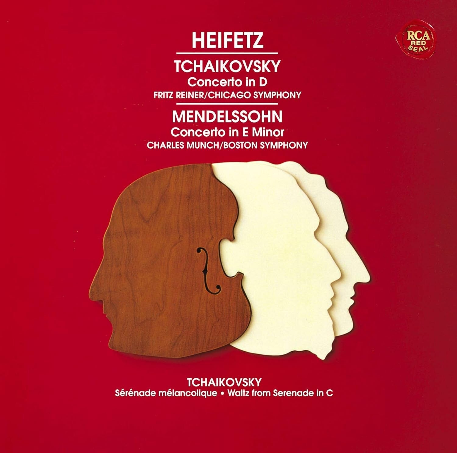 Jascha Heifetz Reiner/Munch Violin NEW CD Tchaikovsky/Mendelssohn Con. New