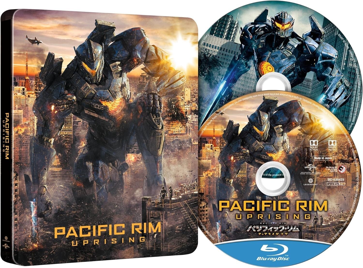 Pacific Rim Uprising Limited Edition Blu-ray + DVD + Steel Book Japan +Track New