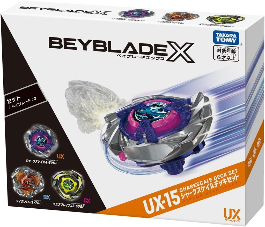 Takara Tomy Beyblade X UX-15 Shark Scale Deck Set NEW