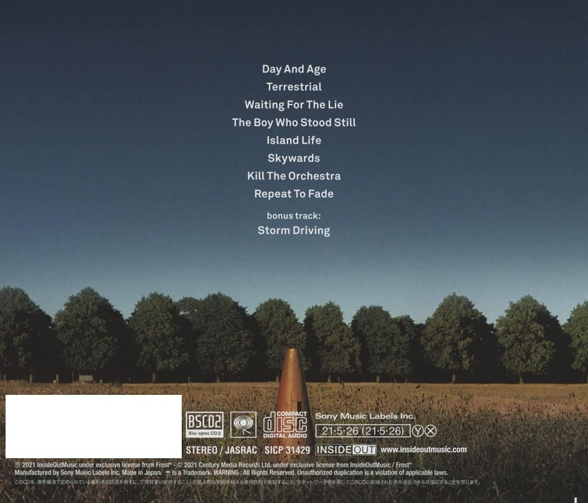 New 2021 FROST* DAY AND AGE JAPAN BLU-SPEC CD
