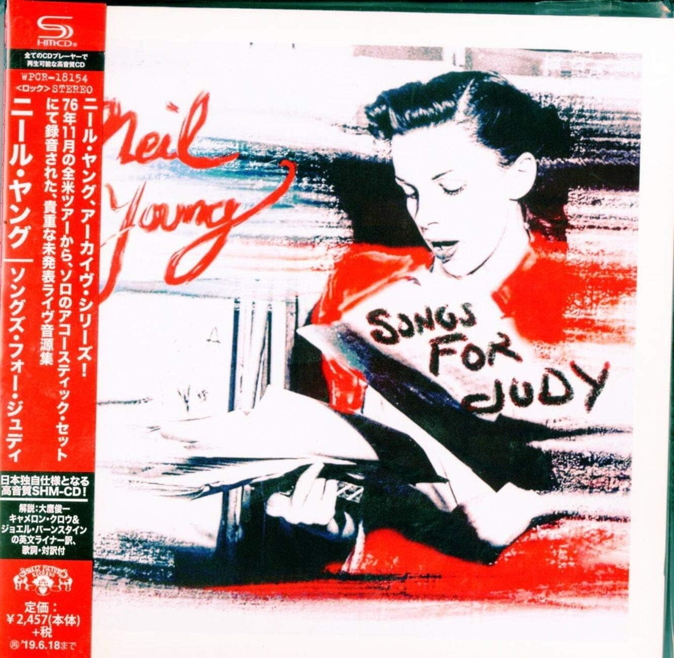 New CD Neil Young Live Acoustic Solo SHMCD Songs For Judy Paper Sl Japan