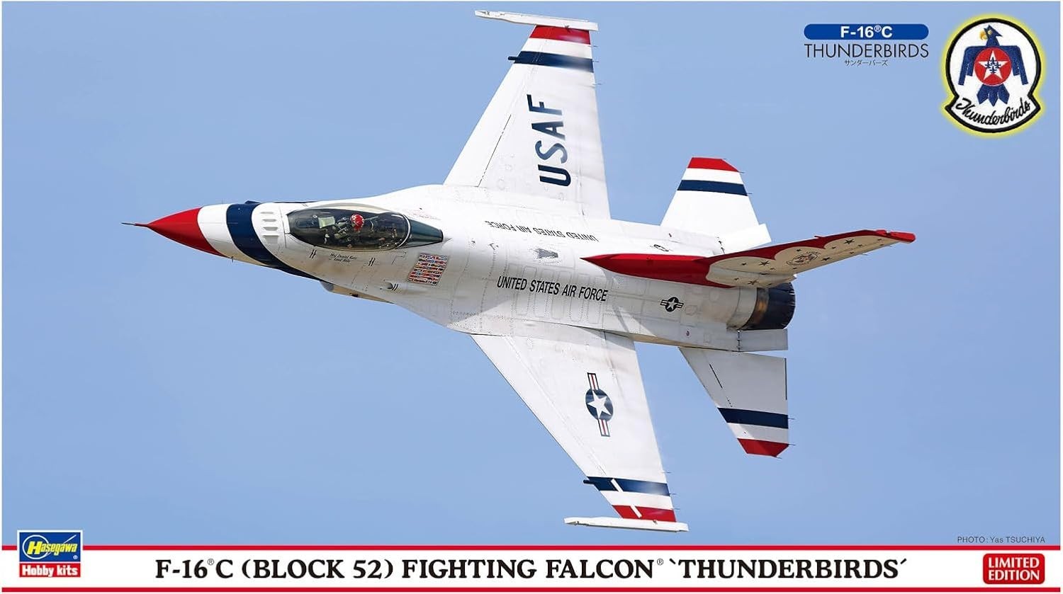 Hasegawa 1/72 American F-16C (Block 52) Fighting Falcon Thunderbirds Plastic NEW