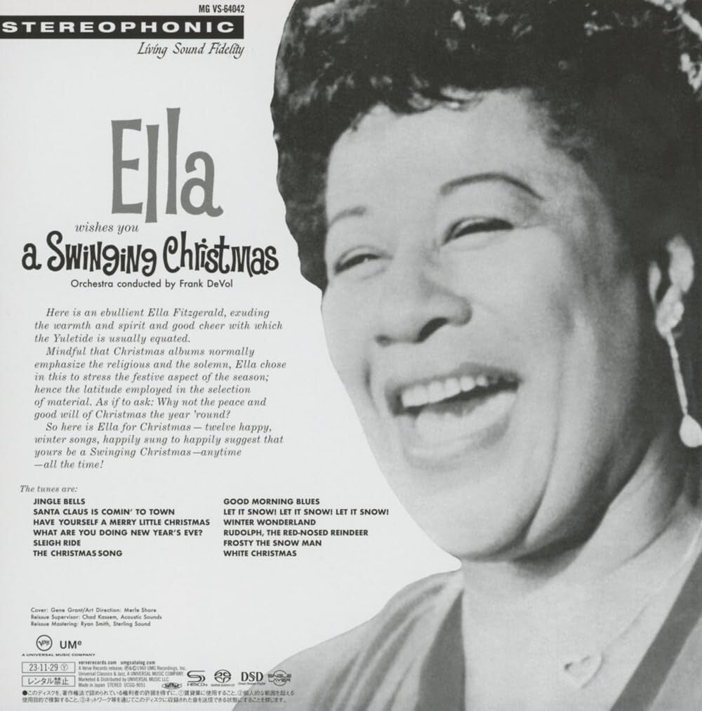 New ELLA FITZGERALD WISHES YOU A SWINGING CHRISTMAS  2023 JAPAN MINI LP SHM SACD