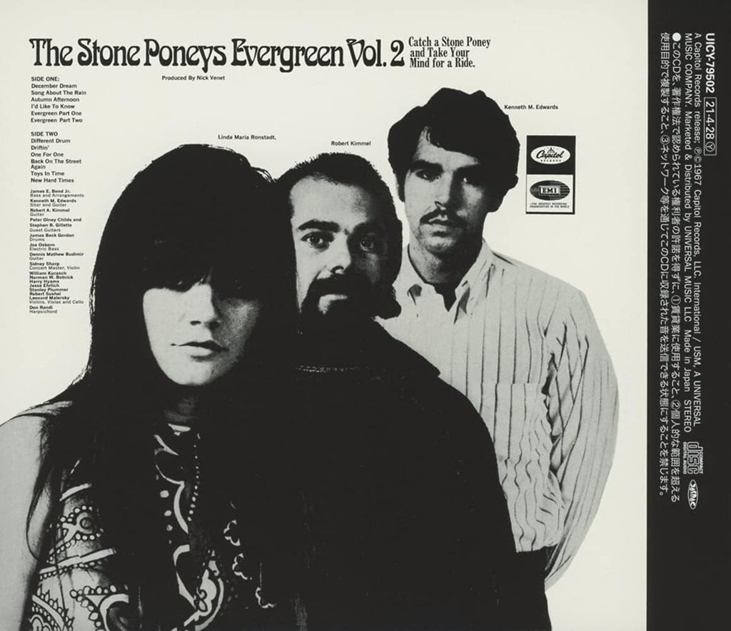 New The Stone Poneys/Linda Ronstadt CD Evergreen Vol. 2 Japan OBI