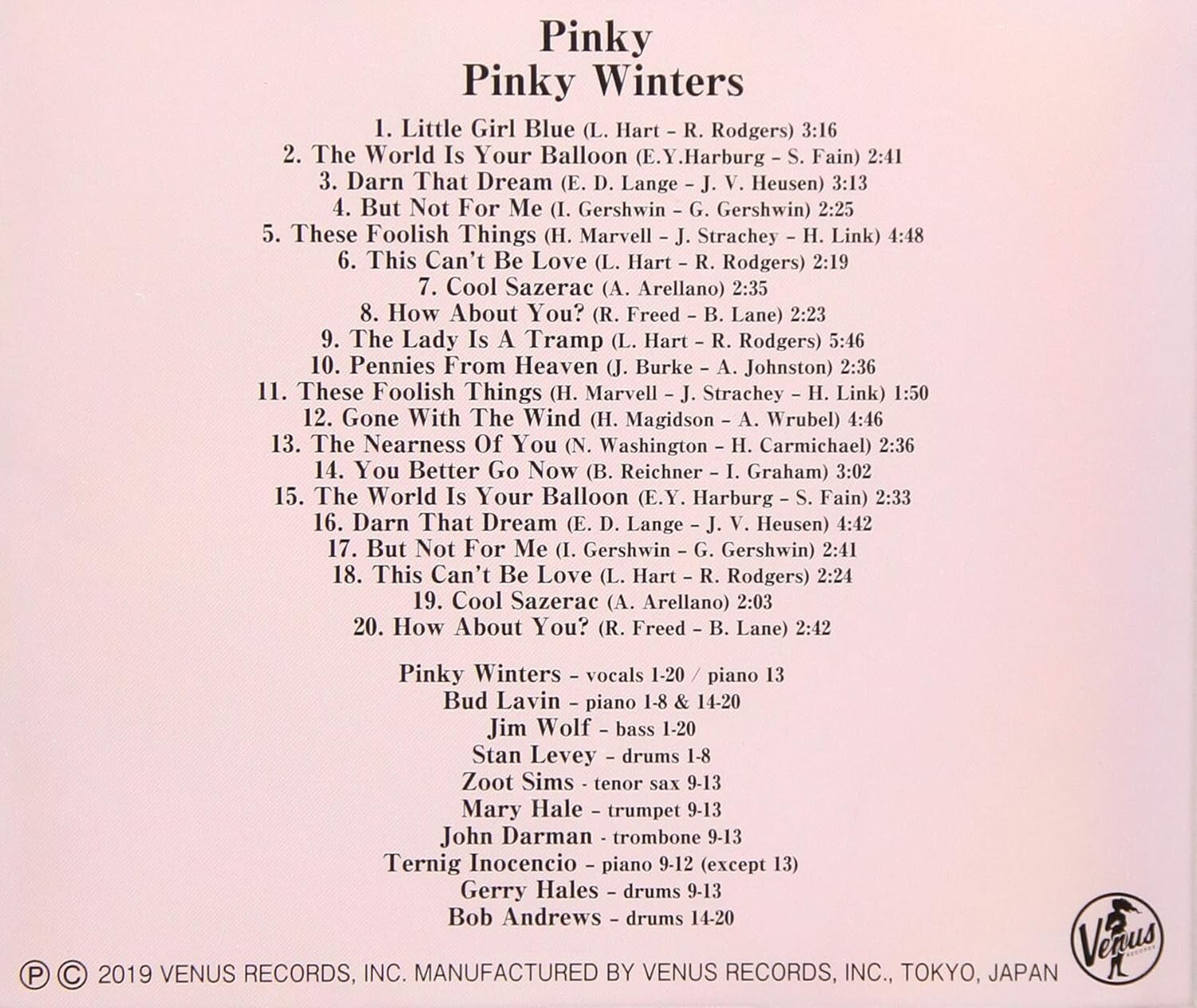 PINKY WINTERS-PINKY-CD New from Japan