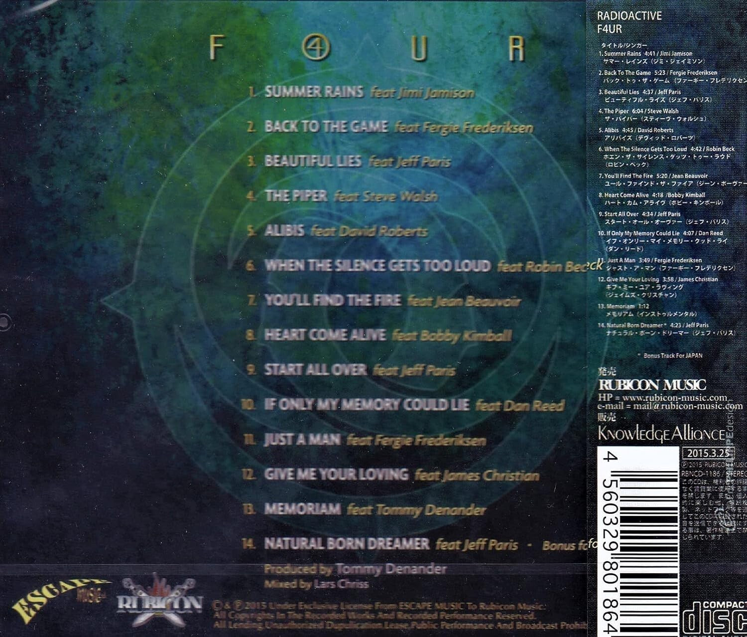 New RADIOACTIVE Four + 1 CD Kansas Fergie Frederiksen Toto Survivor Giuffria